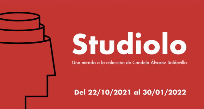 cartel de la exposición Studiolo. Una mirada a la colección de Candela Álvarez Soldevilla. Museo Lázaro Galdiano. Madrid, España.