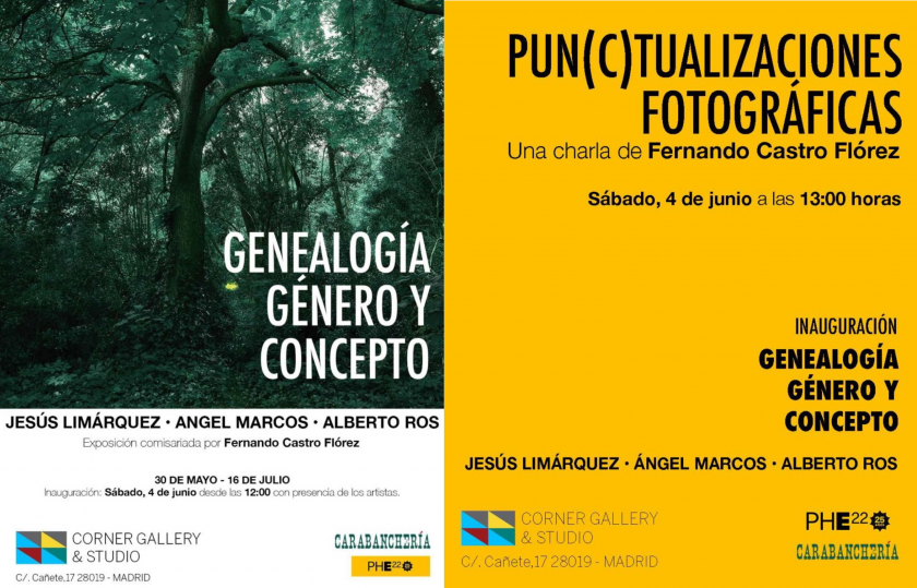 cartel de Genealogía, género y concepto. Exposición colectiva.